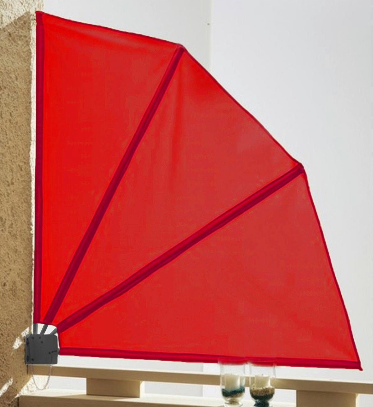 Grasekamp Doppelpack Balkonfächer rot Polyester-Mischgewebe Doppelpack_Balkonfächer - rot - Grasekamp
