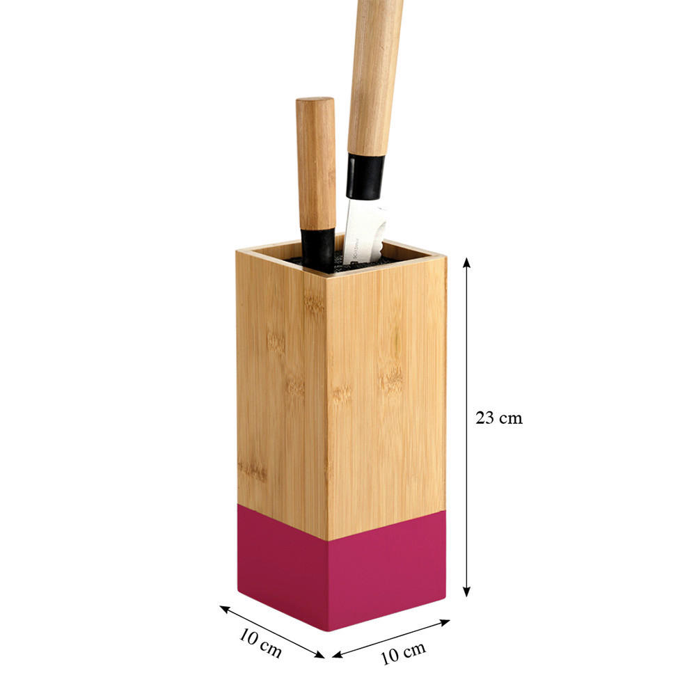 Kesper Messerblock Messerblock - braun/beere (10,00/10,00/23,00cm) - Kesper