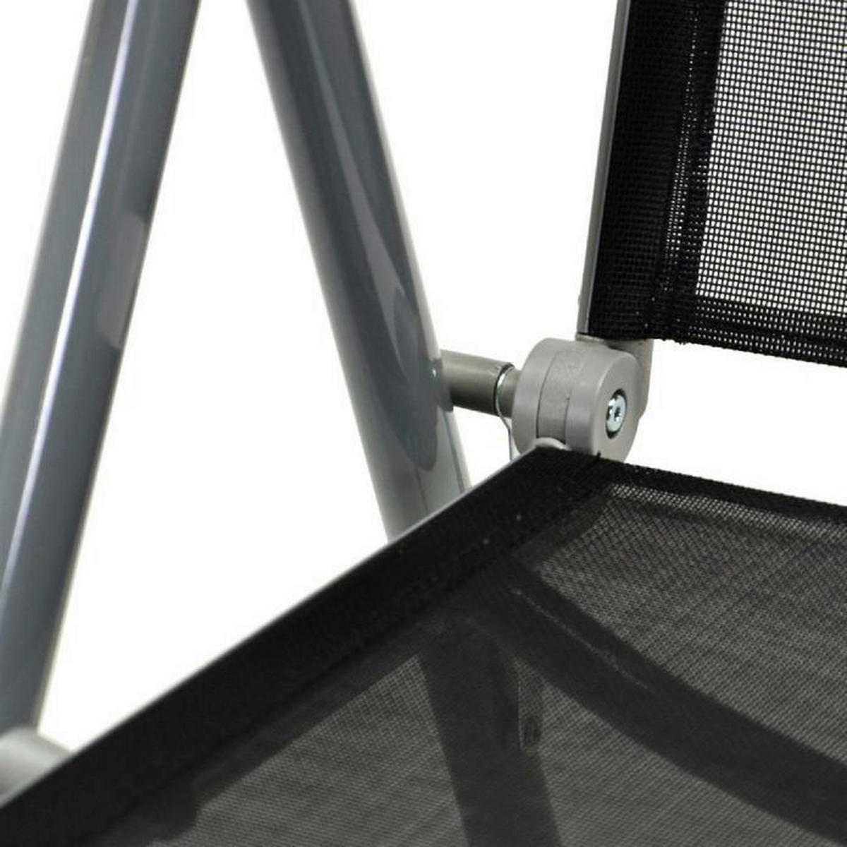 VCM Klappsessel 2er Set anthrazit Aluminium B/H/T: ca. 56x105x65 cm 2er Set - schwarz/anthrazit (56,00/105,00/65,00cm) - VCM