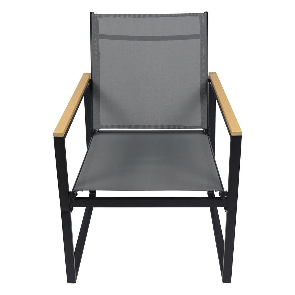 VCM Gartenstuhl anthrazit Textilene B/H/... VCM Gartenstuhl anthrazit Textilene B/H/...