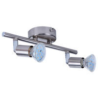 Spotbalken Joris nickel matt Metall L: ca. 25 cm GU10 2 Brennstellen Spotbalken_2flg.Joris - nickel matt (25,00cm)