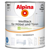 Alpina Weißlack für Möbel & Türen weiß seidenmatt ca. 2 l für Möbel & Türen - weiß (2,00l) - Alpina