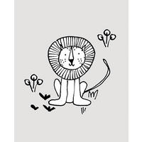 Komar Poster Scribble Lion Löwe B/L: ca. 40x50 cm Scribble Lion - (40,00/50,00cm) - Komar