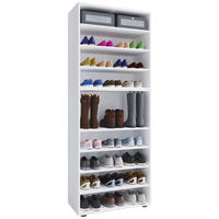 Schuhregal Lona weiß B/H/T: ca. 70x183x37 cm Lona - weiß (70,00/183,00/37,00cm) - VCM Möbel