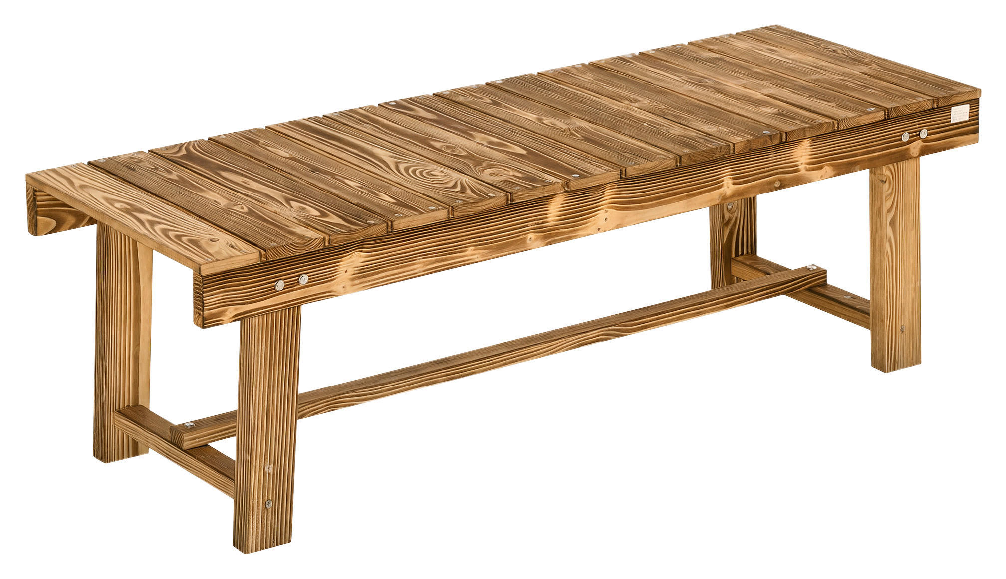 Outsunny Gartenbank braun Holz B/H/L: ca. 38x35x110 cm Gartenbank - braun (110,00/38,00/35,00cm) - Outsunny