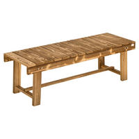 Outsunny Gartenbank braun Holz B/H/L: ca. 38x35x110 cm Gartenbank - braun (110,00/38,00/35,00cm) - Outsunny