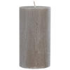 Rustic-Kerze grau B/H/L: ca. 6,8x13x6,8 cm Kerze_Rustic 130/68mm - grau (6,80/6,80/13,00cm)