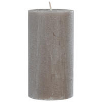 Rustic-Kerze grau B/H/L: ca. 6,8x13x6,8 cm Kerze_Rustic 130/68mm - grau (6,80/6,80/13,00cm)