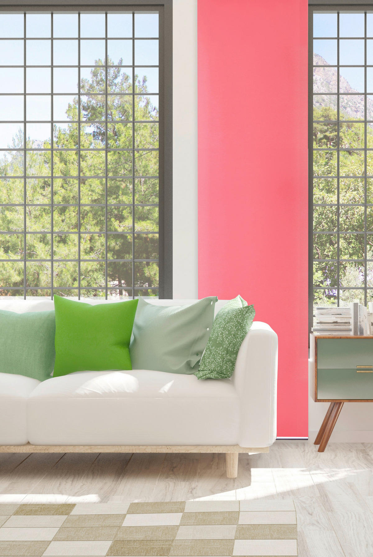 Schiebevorhang BASIC pink B/L: ca. 60x300 cm BASIC - pink (60,00/300,00cm)