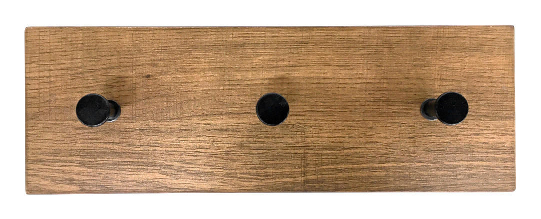 Garderobenleiste  Eiche Nachbildung B/H/T: ca. 35x12x5 cm Parma_1_Garderobenleiste - Eiche/schwarz (35,00/12,00/5,00cm)