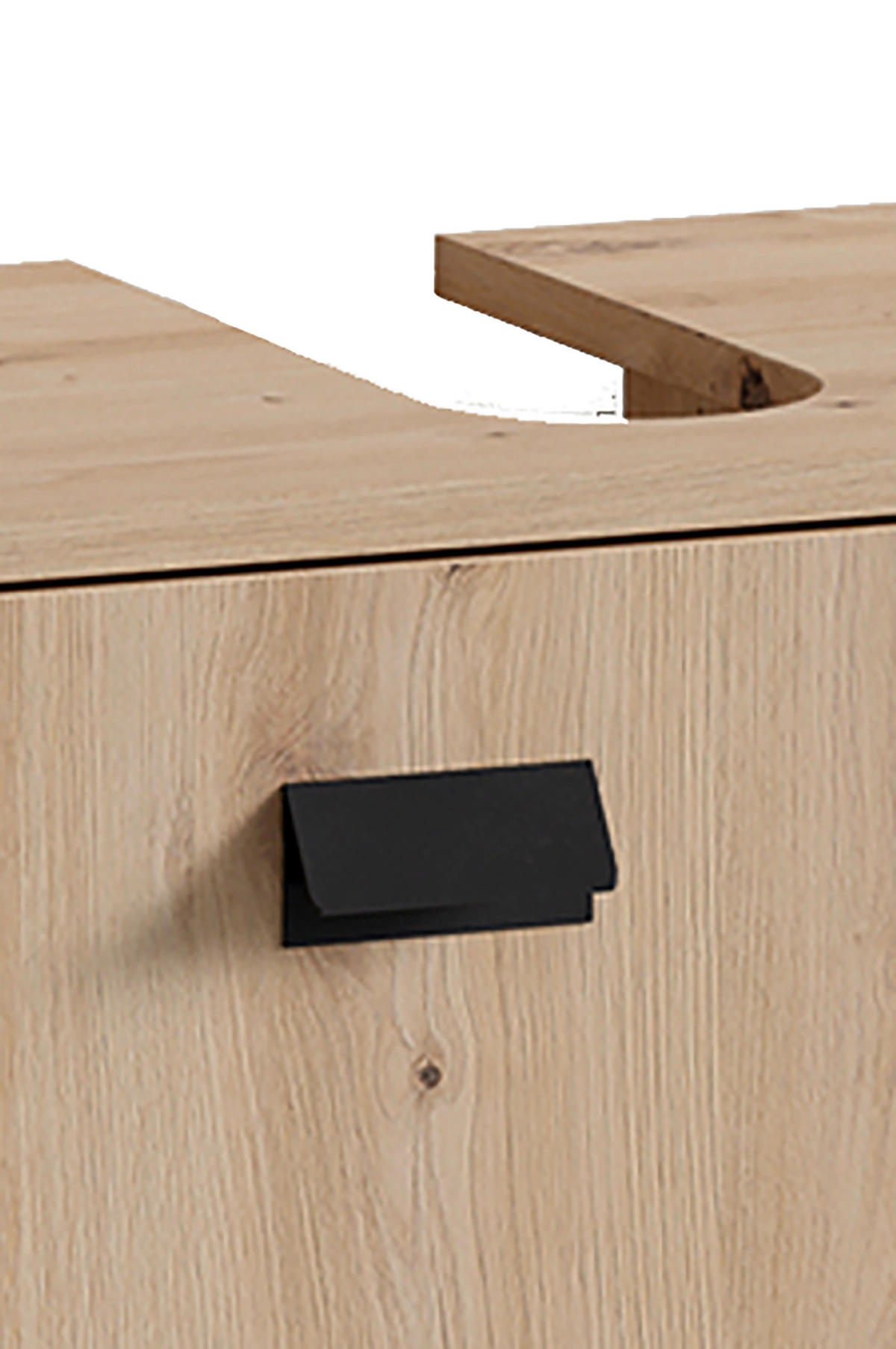 Waschbeckenunterschrank WELLNESS Eiche Artisan Nachbildung schwarz schwarz B/H/T: ca. 60x62x34 cm WELLNESS - Eiche/schwarz (60,00/62,00/34,00cm) - byLIVING