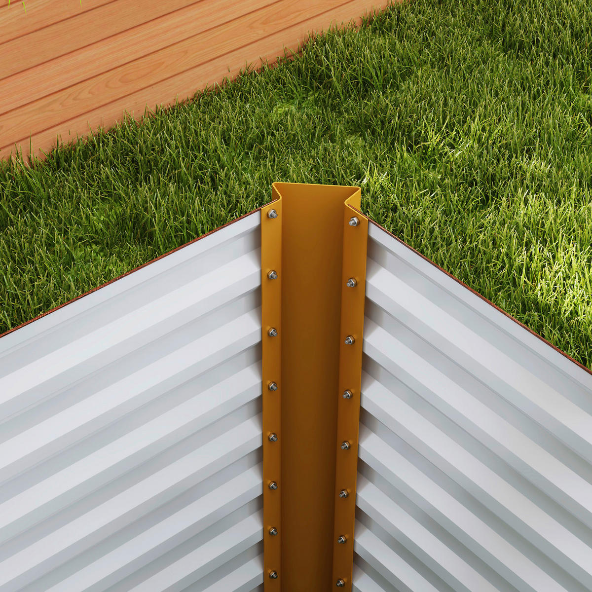 Outsunny Hochbeet 2er Set braun Stahl B/H/L: ca. 60x60x120 cm Hochbeet 2er Set - braun (120,00/60,00/60,00cm) - Outsunny