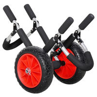 HOMCOM Surfwagen schwarz Aluminium Surfwagen gepolstert - rot/schwarz - HOMCOM