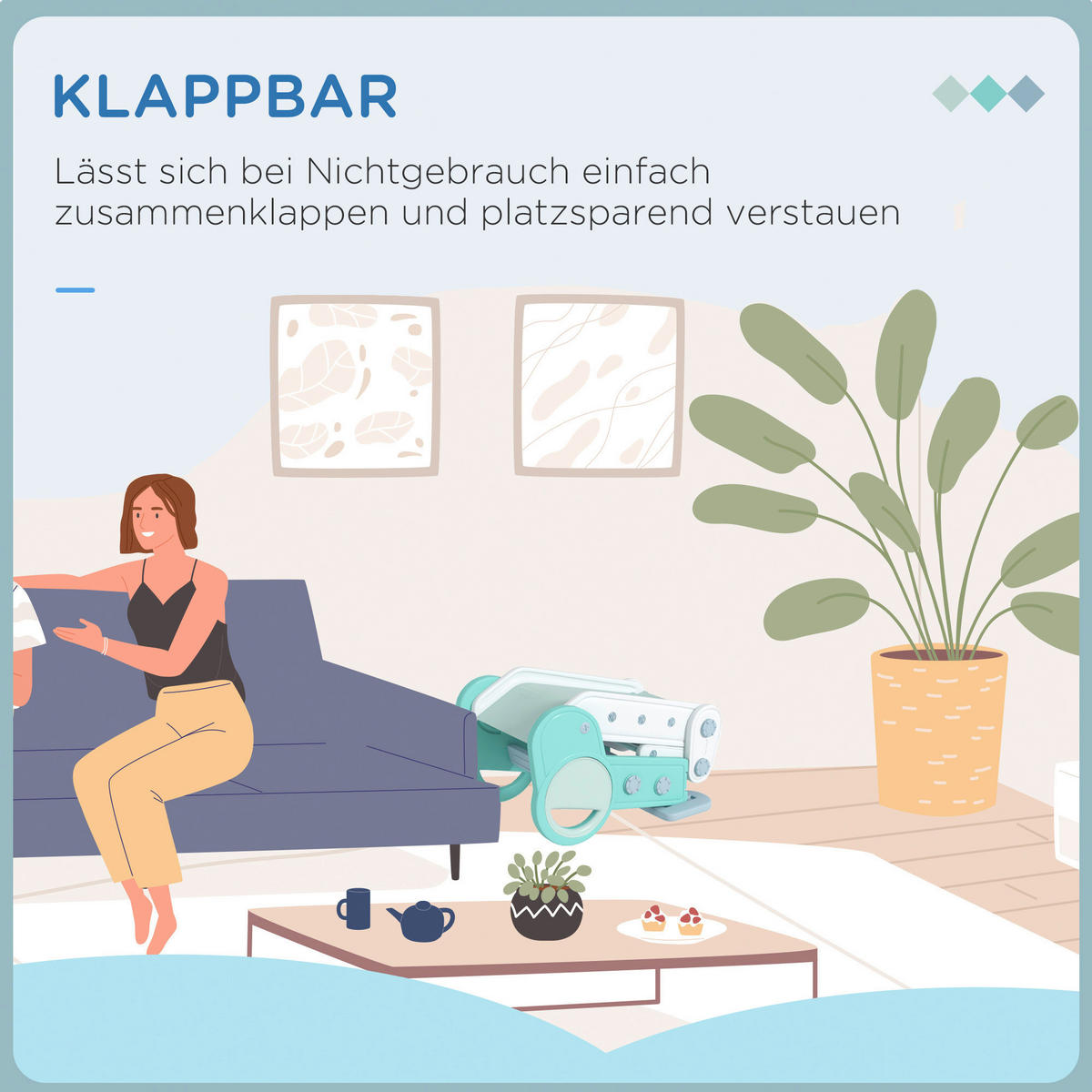 AIYAPLAY Outdoor-Spielzeug grün B/H/L: ca. 53x120x53 cm Kinderrutsche - grün (53,00/53,00/120,00cm) - AIYAPLAY