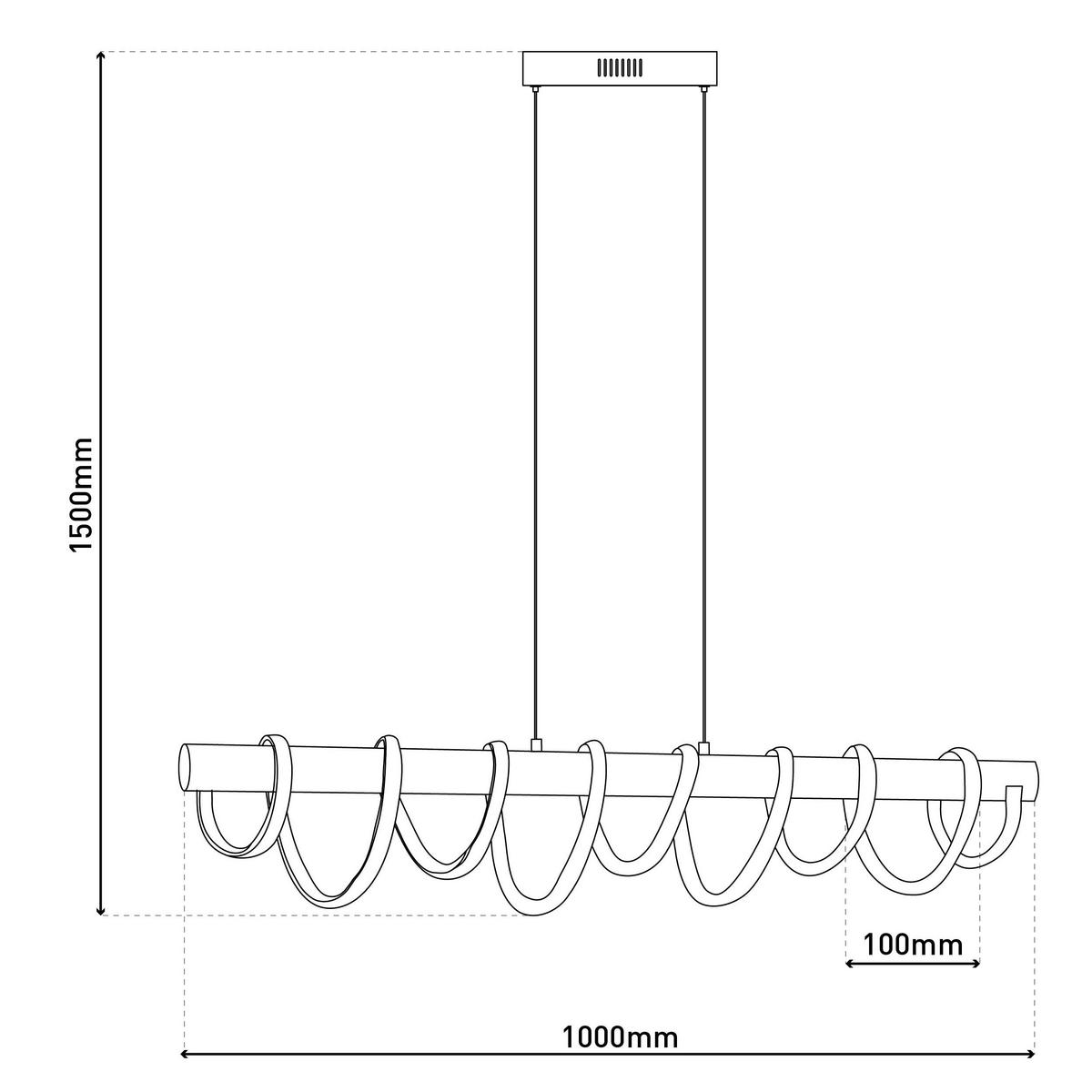 Näve Leuchten Pendelleuchte 7087750 nickel matt Metall B/H/T: ca. 20x150x100 cm null 1 Brennstellen Belleza - nickel matt (20,00/150,00/100,00cm) - Näve Leuchten