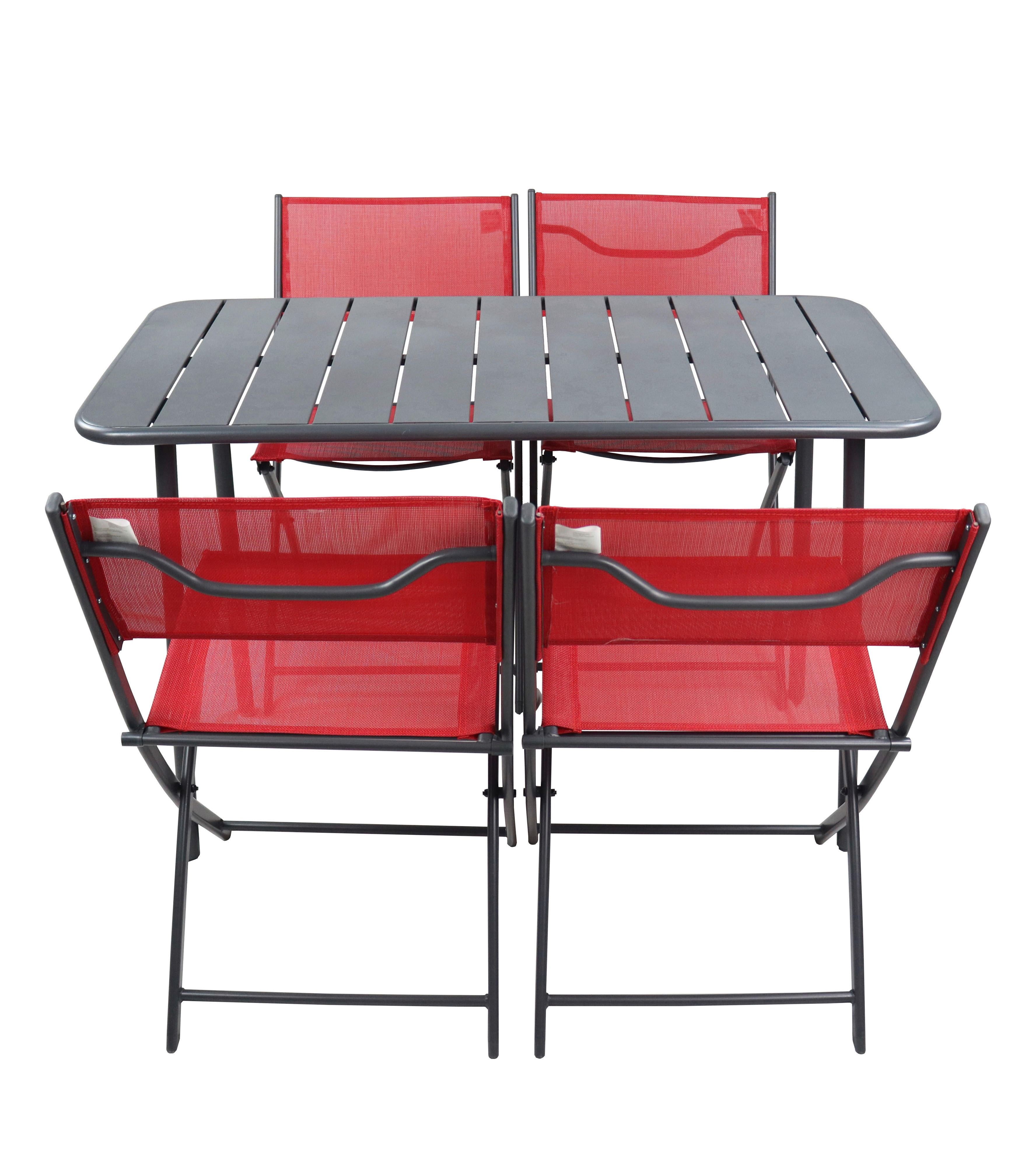 VCM Gartensitzgruppe Sumila rot Stahl B/H/L: ca. 45x79x46 cm Sumila - rot (46,00/45,00/79,00cm) - VCM