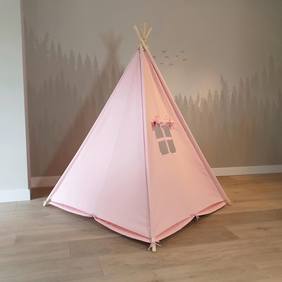 Sunny Kinder Tipi-Zelt Alba B/H/L: ca. 120x160x120 cm Alba - puderrosa (120,00/120,00/160,00cm) - Sunny