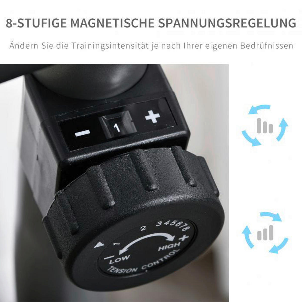 HOMCOM Liegeergometer grau Metall B/H/L: ca. 62,5x38x136 cm Liegeergometer - silber/grau (136,00/62,50/38,00cm) - HOMCOM