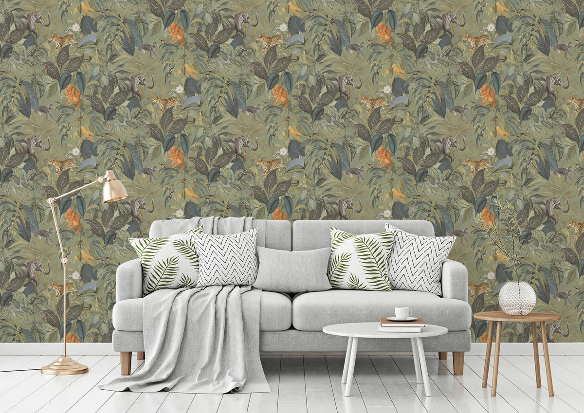 A.S.Creation Papiertapete grün B/H/D: ca. 53x1005x7,1 cm Papiertapete - grün (7,10/1005,00cm) - A.S.Creation