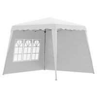 Outsunny Pavillon weiß Edelstahl B/H/L: ca. 240x240x250 cm Pavillon - weiß (250,00/240,00/240,00cm) - Outsunny