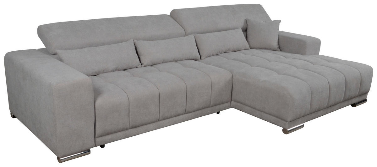 Funktionsecke Rico hellgrau B/T: ca. 310x171 cm Rico - hellgrau/Chrom (310,00/171,00cm)