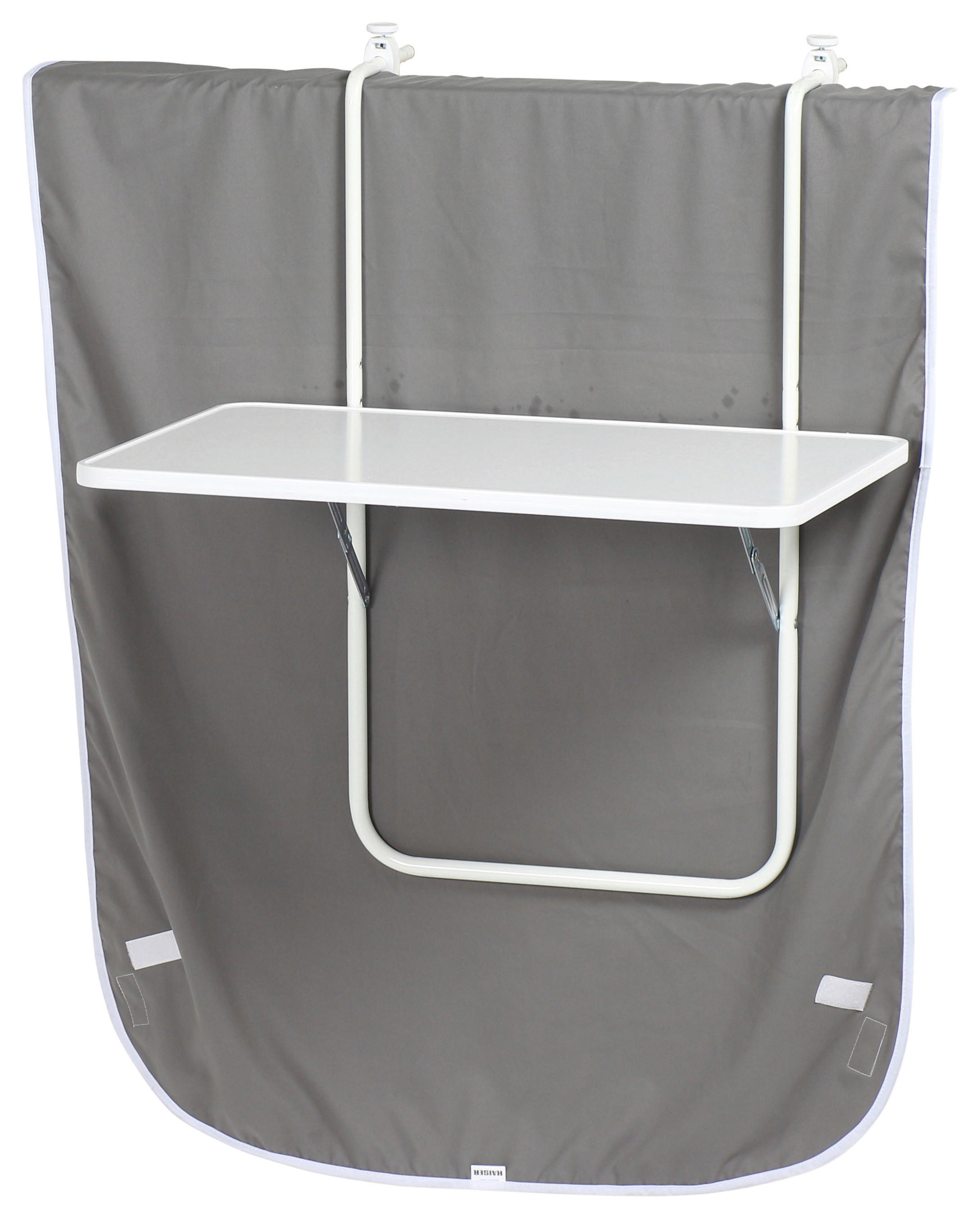 Alco Tisch weiß Kunststoff B/H/L: ca. 40x50x60 cm Balkonhängetisch - weiß (60,00/40,00/50,00cm) - Alco