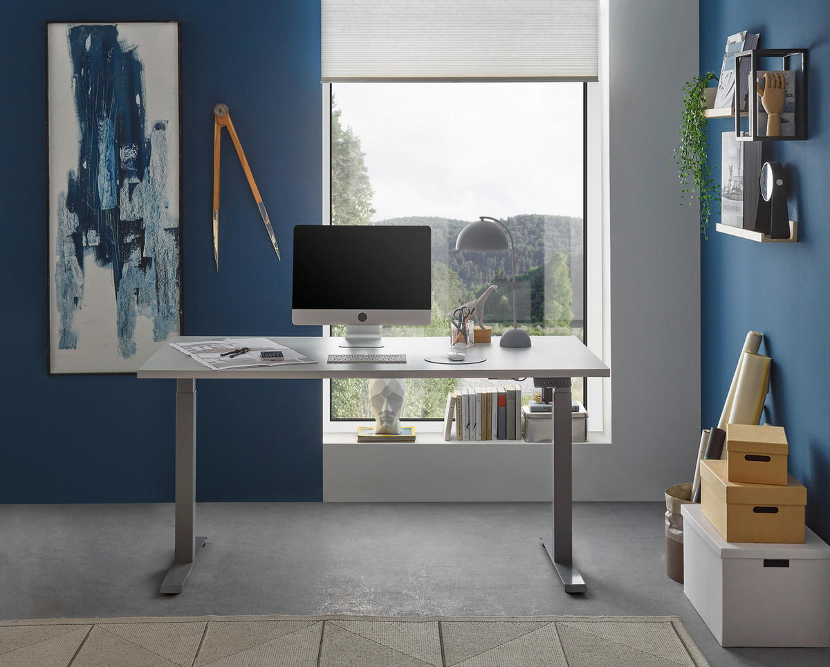 höhenverstellbarer Schreibtisch Pronto 2 weiß B/H/T: ca. 160x75x77 cm Pronto 2 - weiß (160,00/75,00/77,00cm)