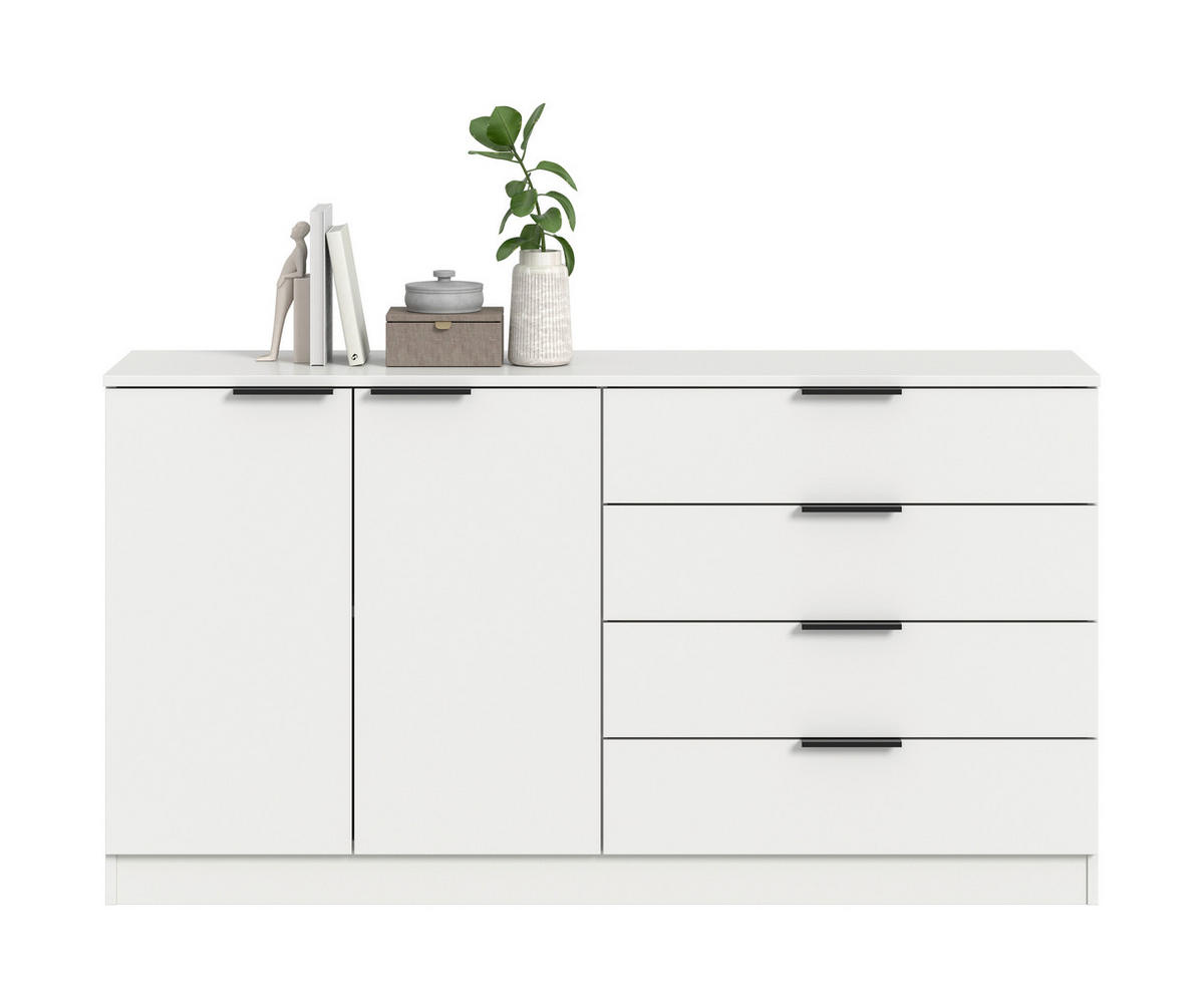 Kommode KOPENHAGEN weiß B/H/T: ca. 148x80x35 cm KOPENHAGEN - weiß (148,00/80,00/35,00cm) - xonox.home