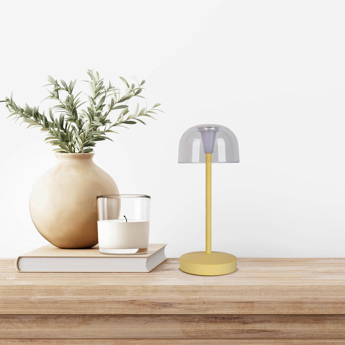 LED-Außentischleuchte gelb B/H/T/D: ca. 8x18,5x8x8 cm GOMBA - gelb (8,00/18,50/8,00cm) - Näve Leuchten