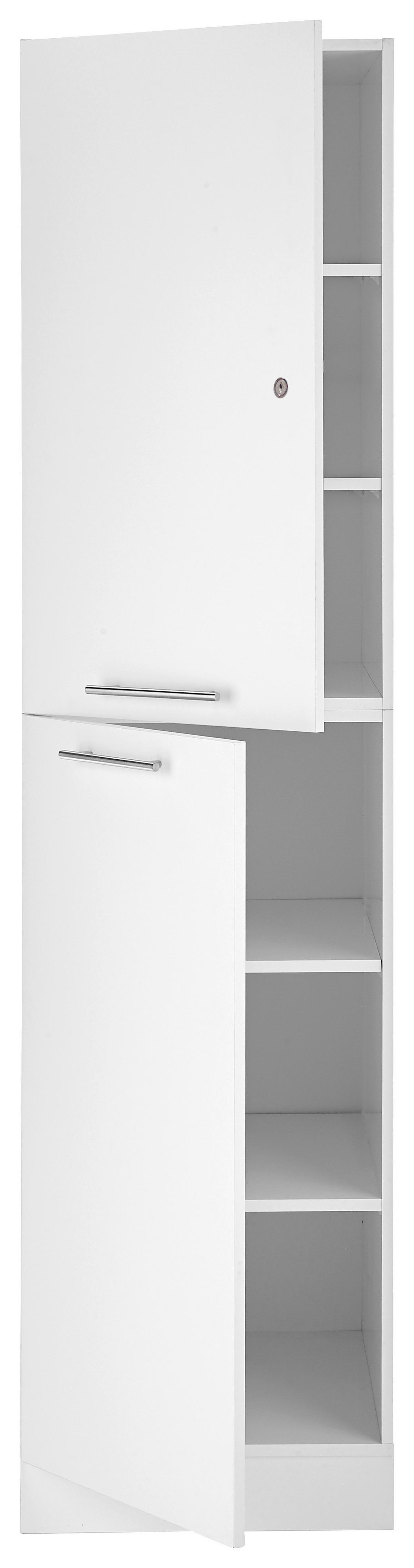 Respekta Hochschrank Clara weiß matt B/H/T: ca. 50x200x67,6 cm Clara - weiß (50,00/200,00/67,60cm) - Respekta