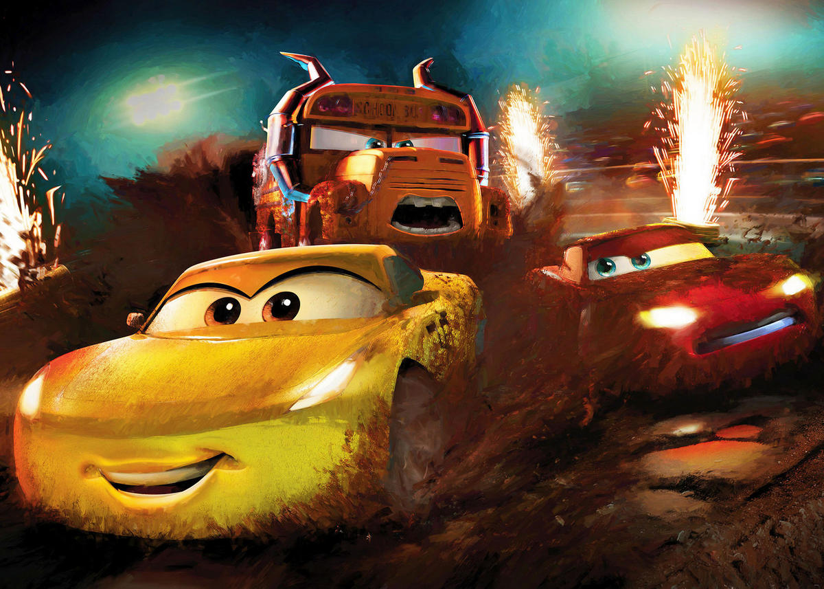 Komar Fototapete Cars Dirt Track IADX7-031 B/H: ca. 350x250 cm Cars Dirt Track IADX7-031 - (350,00/250,00cm) - Komar