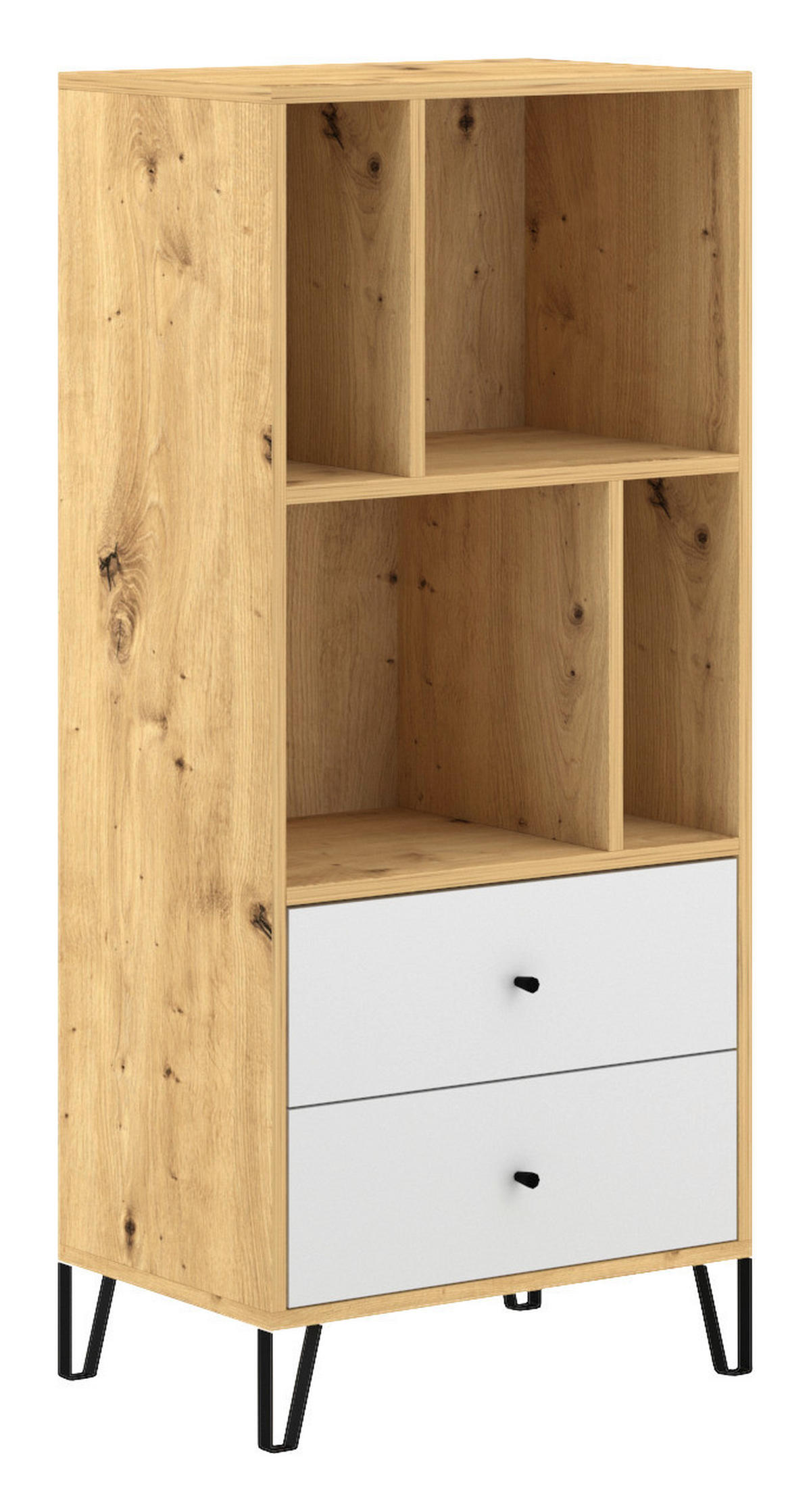 Regal BILBAO Eiche Artisan Nachbildung B/H/T: ca. 63,4x135,2x40 cm BILBAO - Eiche (63,40/135,20/40,00cm) - WIPMEB