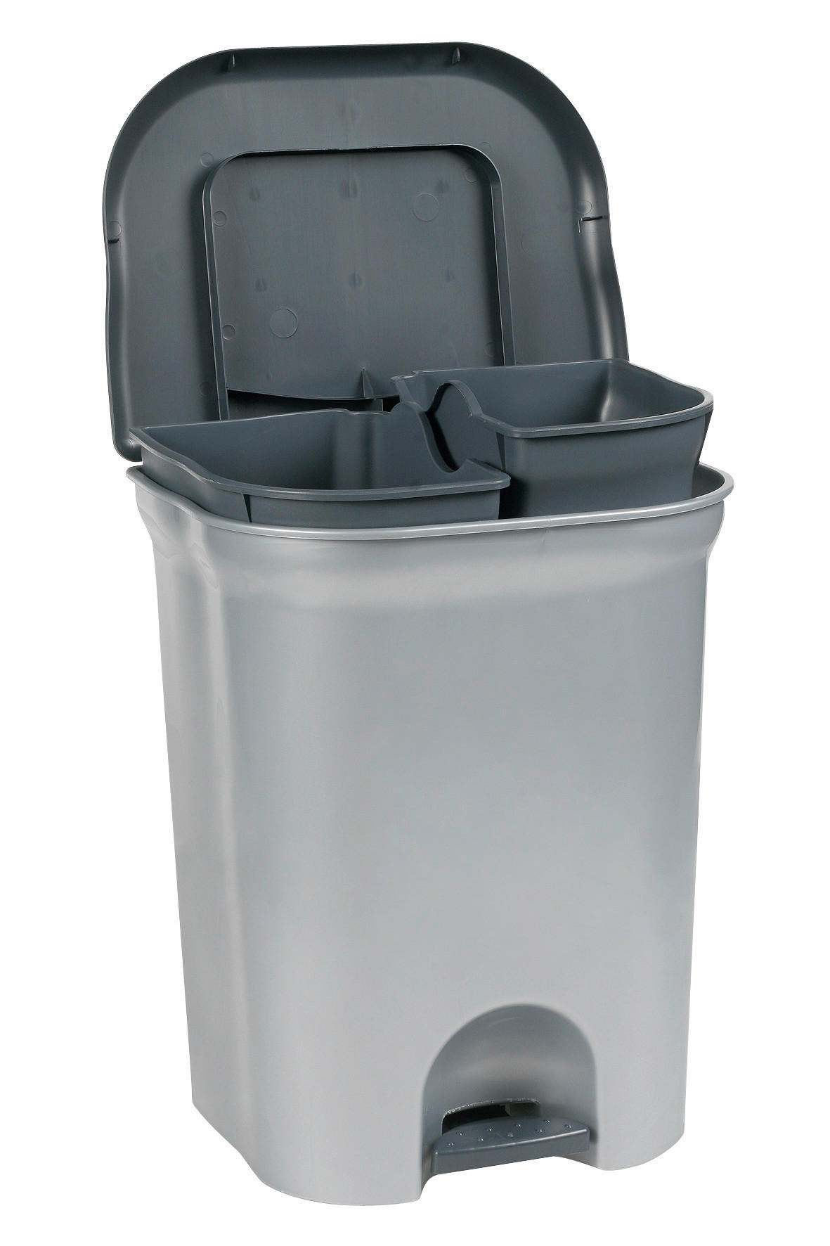 keeeper Abfalleimer silber B/H/L: ca. 46x29,5x37,5 cm Abfalleimer_Step&Close_Duo - anthrazit/silber (37,50/46,00/29,50cm) - keeeper