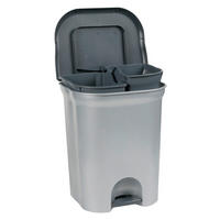 keeeper Abfalleimer silber B/H/L: ca. 46x29,5x37,5 cm Abfalleimer_Step&Close_Duo - anthrazit/silber (37,50/46,00/29,50cm) - keeeper