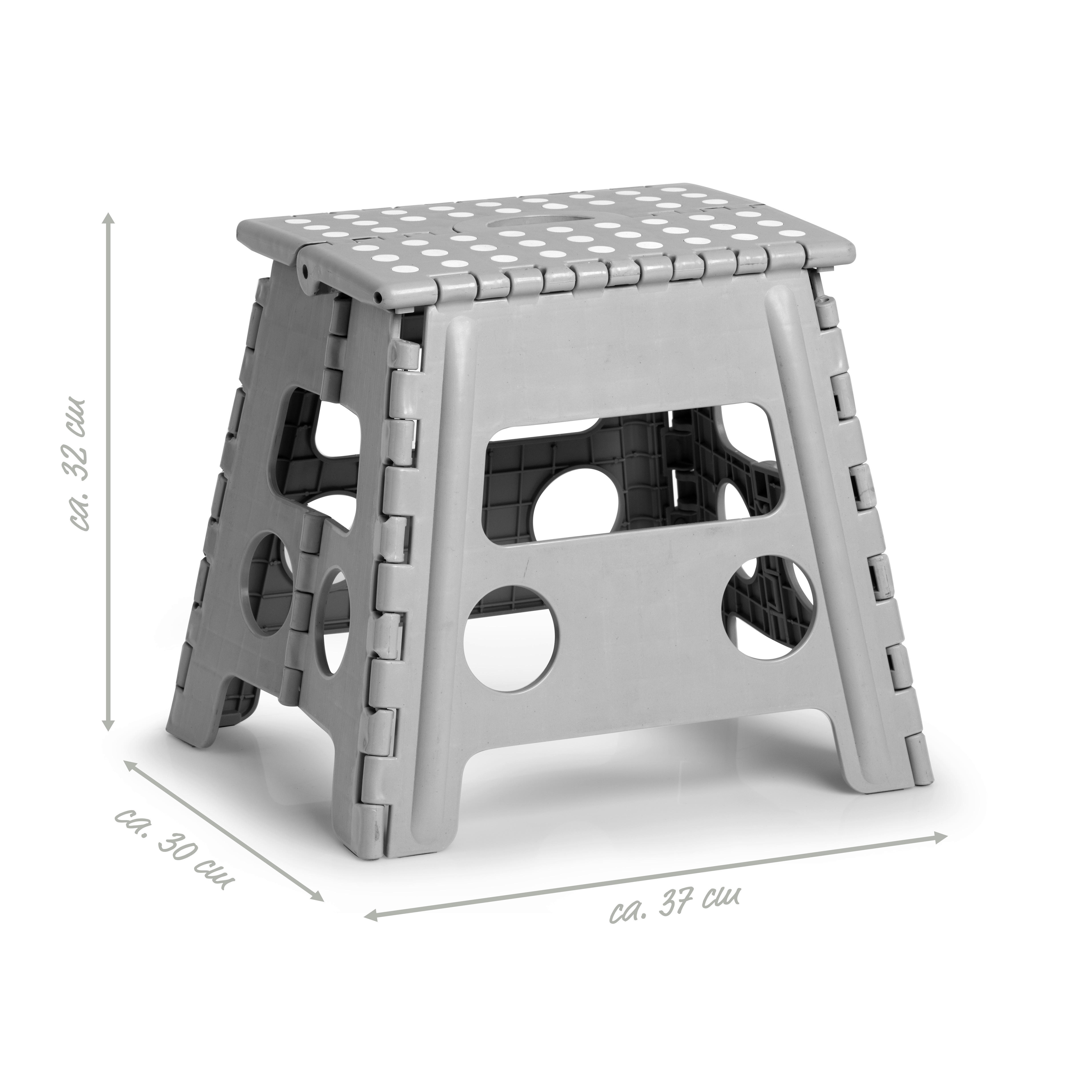 Zeller Klapphocker grau B/H/L: ca. 30x32x37 cm Klapphocker - grau (37,00/30,00/32,00cm) - Zeller