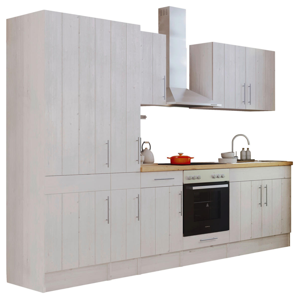 Respekta Küchenblock Premium weiß matt B/H/T: ca. 300x211x60 cm Premium - weiß (300,00/211,00/60,00cm) - Respekta