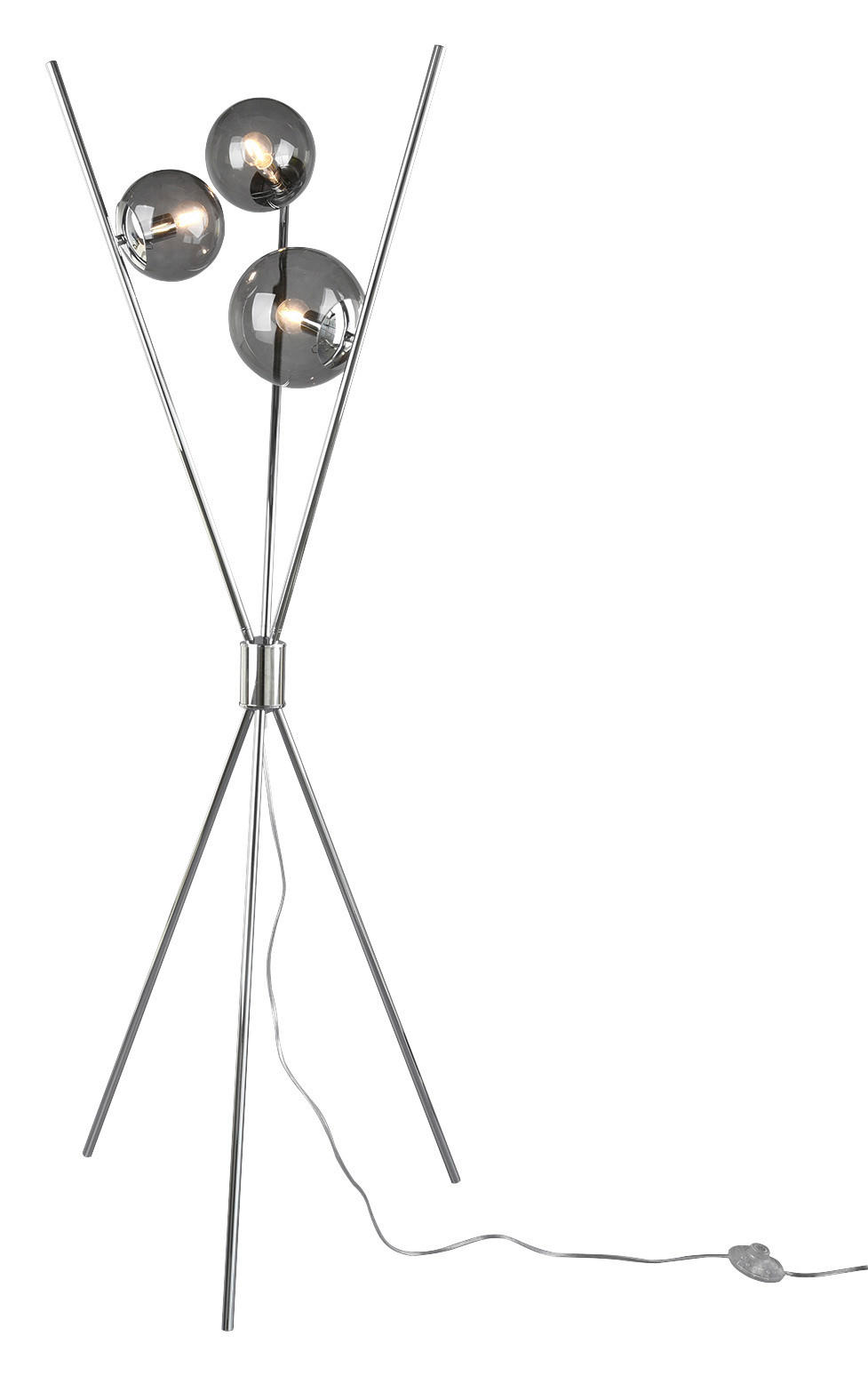 TRIO Leuchten Stehlampe Lance, Fußschalter, Leuchtmittel tauschbar