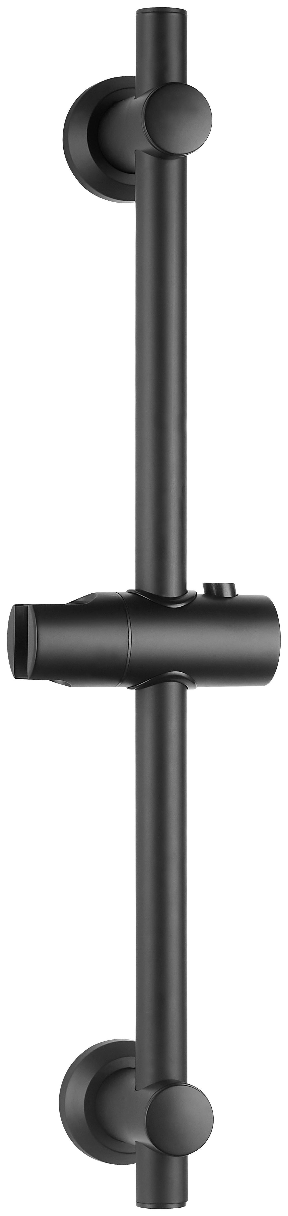 Duschsystem mattschwarz L/D: ca. 70x12 cm Brausegarnitur_Paris_Pocoline BLK - mattschwarz (12,00cm) - POCOline