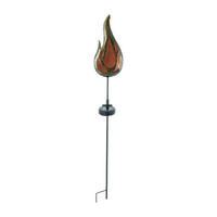 LED-Solar Erdspieß NV5244956 bronze Metall H/T/L: ca. 84x7x13 cm Flamme - bronze (13,00cm) - Näve Leuchten