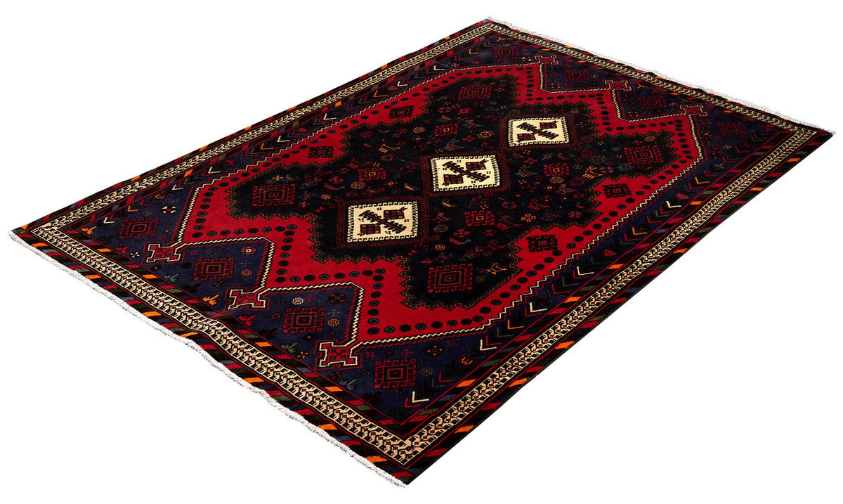 PersaTepp Teppich Afshar beige B/H/L: ca. 162x1x233 cm Afshar - blau/beige (233,00/162,00/1,00cm) - PersaTepp