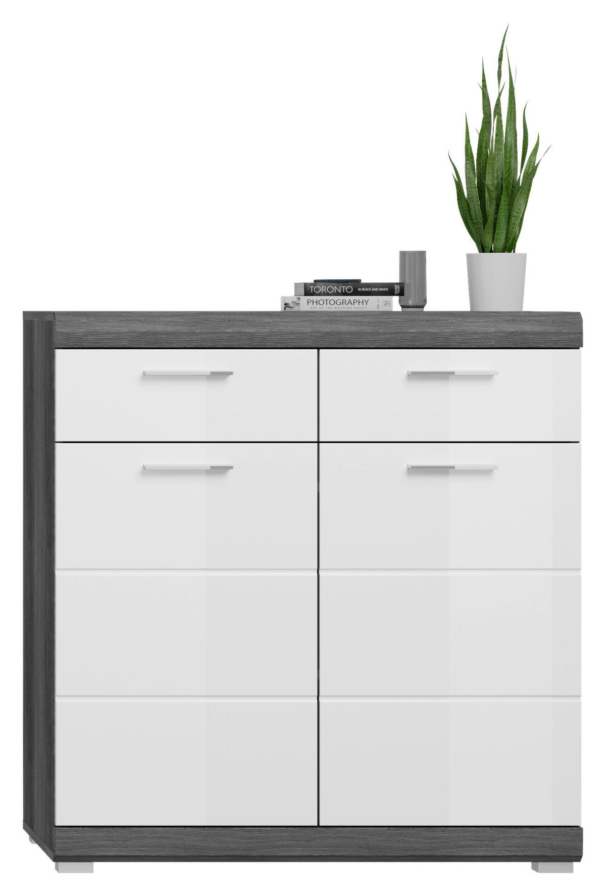 Schuhschrank SCOUT Rauchsilber Nachbildung weiß Hochglanz B/H/T: ca. 90x96x37 cm SCOUT - weiß (90,00/96,00/37,00cm) - xonox.home