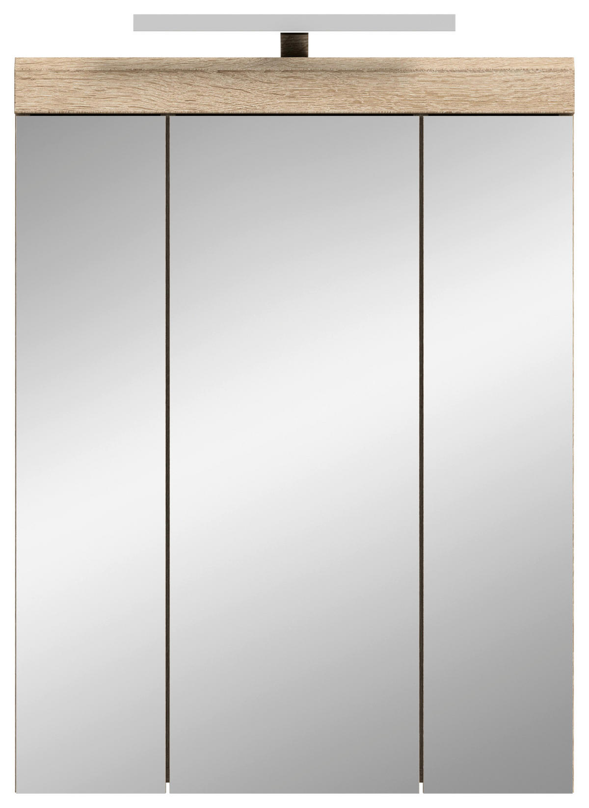 Spiegelschrank Lambada Eiche Sonoma Nachbildung weiß Hochglanz B/H/T: ca. 60x79x37 cm Lambada - Eiche/weiß (60,00/79,00/37,00cm) - xonox.home