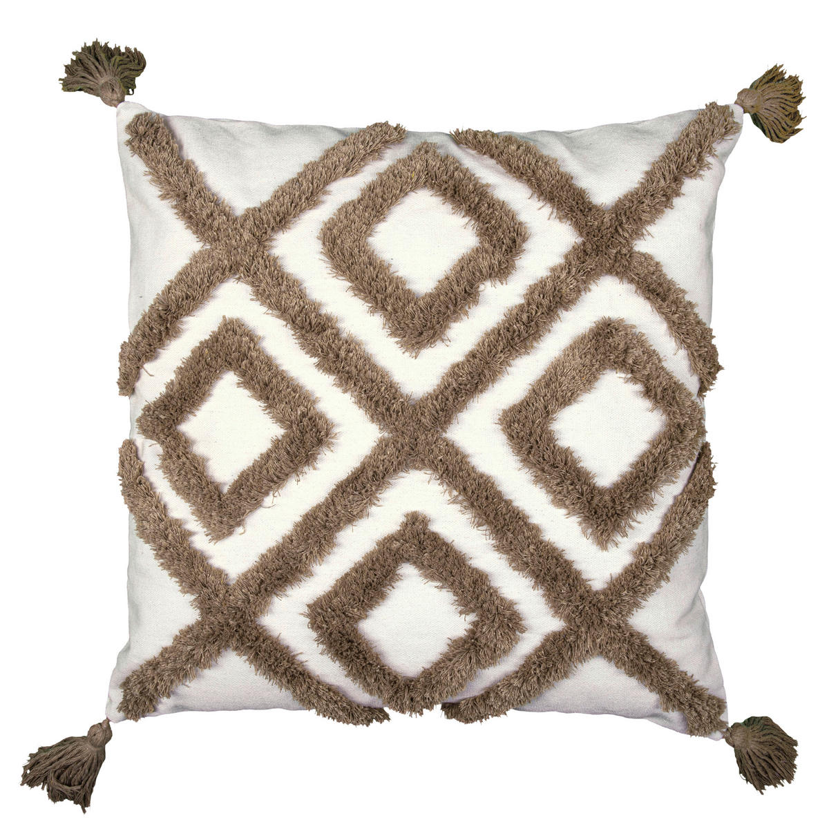 Dekokissen Dekokissen_Diamant 45x45natur/braun - braun/natur (45,00/45,00cm)