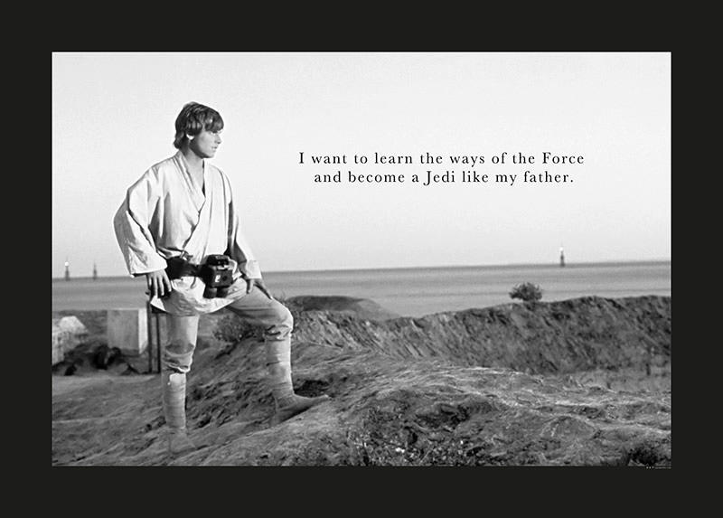 Komar Poster Star Wars Classic Luke Quote Star Wars - Classic B/L: ca. 70x50 cm Star Wars Classic Luke Quote - (70,00/50,00cm) - Komar