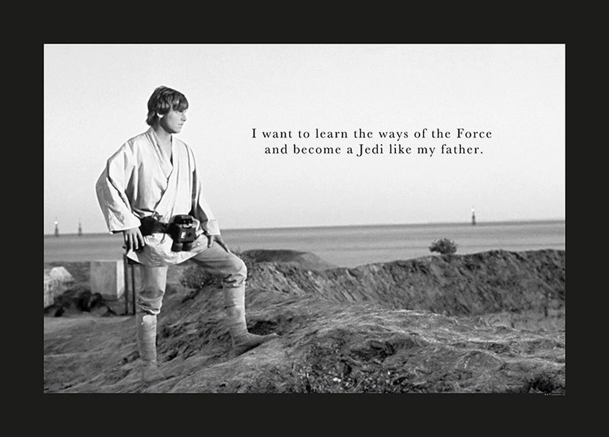 Komar Poster Star Wars Classic Luke Quote Star Wars - Classic B/L: ca. 70x50 cm Star Wars Classic Luke Quote - (70,00/50,00cm) - Komar