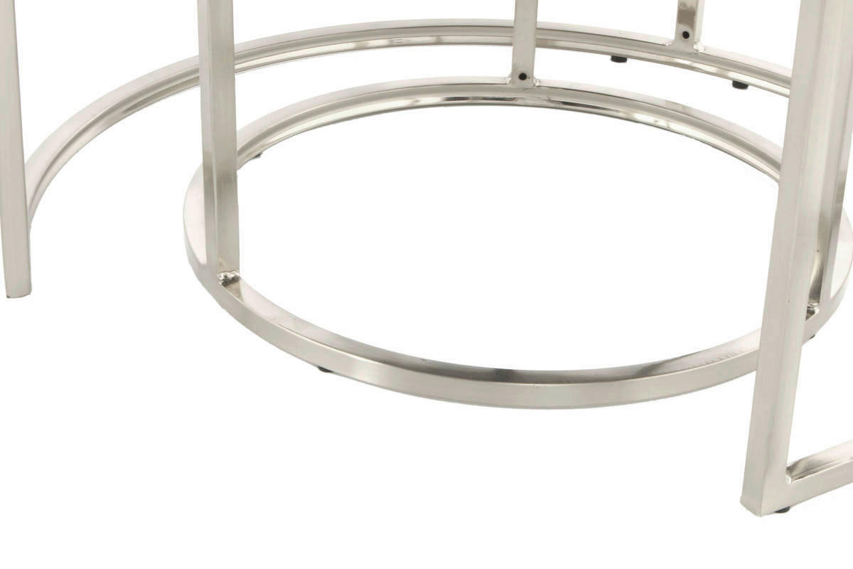 360 Living Hocker Becky 800 2er schwarz silber Samt Metall H/D: ca. 41x60 cm Becky 800 2er - schwarz/silber (60,00/41,00cm) - 360 Living