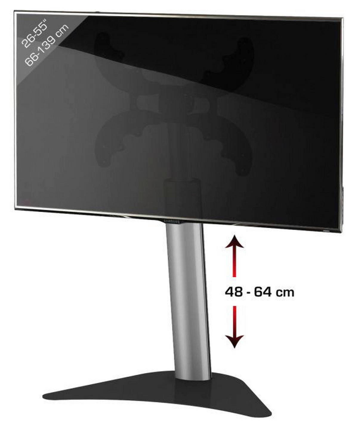 VCM TV-Ständer silber schwarz TV-Ständer Coscal - schwarz/silber - VCM