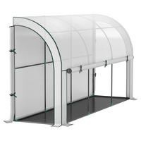 Outsunny Gewächshaus B/H/L: ca. 80x157x300 cm Gewächshaus - weiß (300,00/80,00/157,00cm) - Outsunny