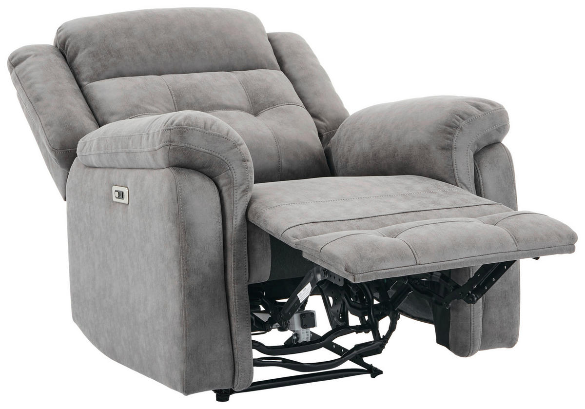 Sessel Philip grau Microfaser B/H/T: ca. 94x103x95 cm Philip - schwarz/grau (94,00/103,00/95,00cm)