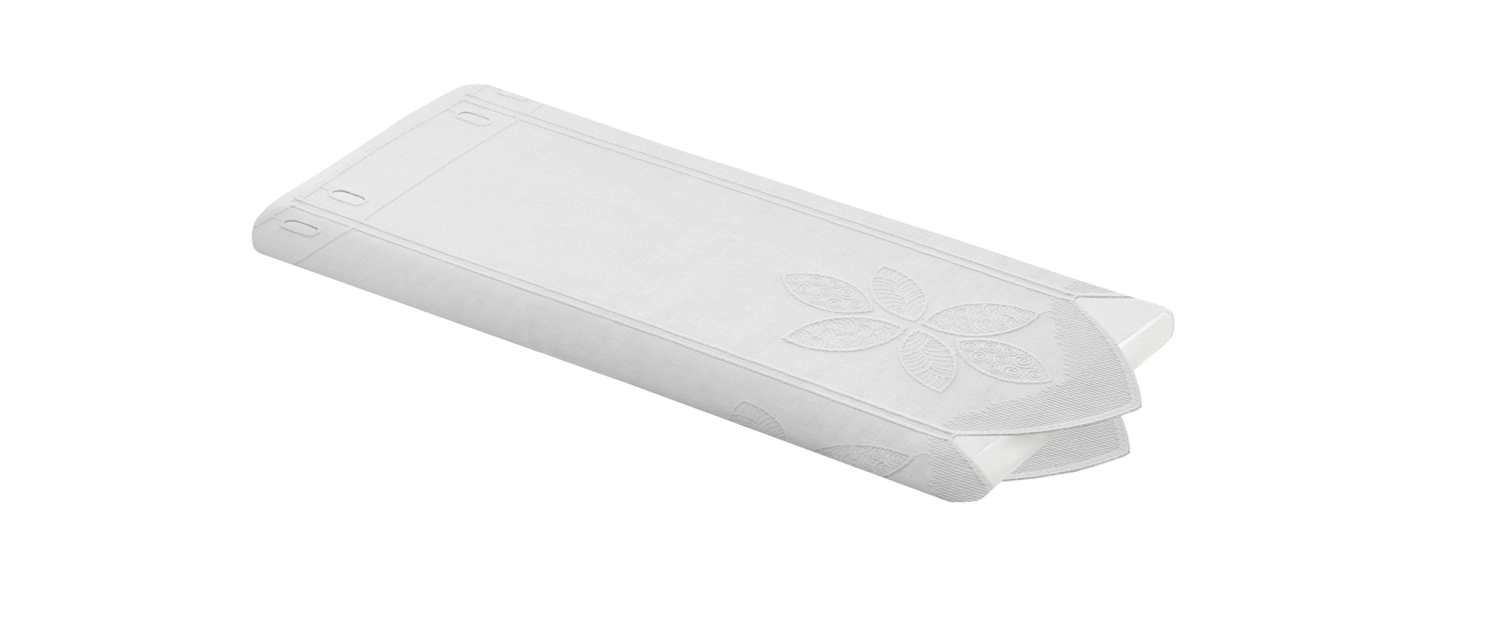 Scheibengardinen-Meterware weiß H: ca. 50 cm Scheibengardine - weiß (50,00cm)